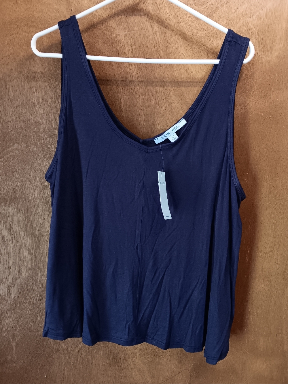Blue Sol Women's Navy Scoop Neck Tank Top